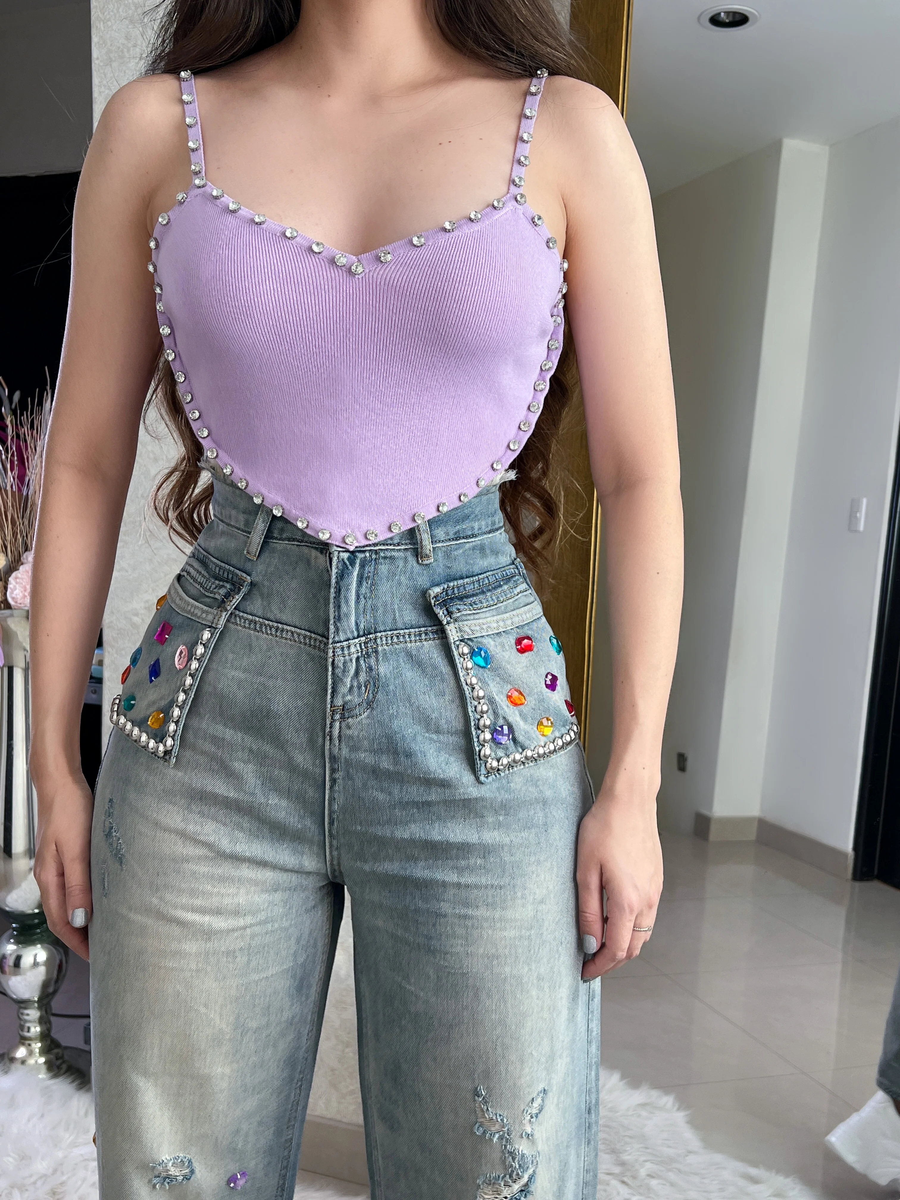 BLUSA DE CORAZÓN LILA - Image 3